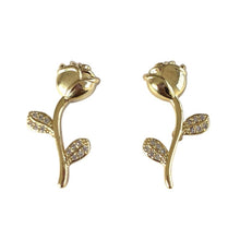 Load image into Gallery viewer, Golden Rose Earrings