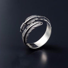 Load image into Gallery viewer, Hope Silver Feather Ring