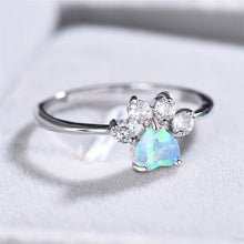 Load image into Gallery viewer, Opal & Crystal Paw Ring