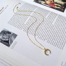 Load image into Gallery viewer, Crescent 18K Gold Moon Necklace