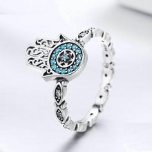 Load image into Gallery viewer, Hamsa Hand 925 Sterling Silver Ring