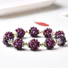 Load image into Gallery viewer, Natural Garnet Stone Blackberry Bracelet