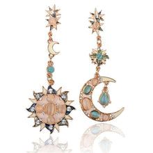 Load image into Gallery viewer, Star Sun & Moon Crystal Earrings