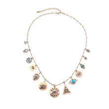 Load image into Gallery viewer, Gold Evil Eye Statement Necklace