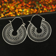 Load image into Gallery viewer, Mandala Hoop Earrings