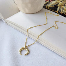 Load image into Gallery viewer, Crescent 18K Gold Moon Necklace