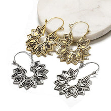 Load image into Gallery viewer, Mandala Flower Drop Earrings
