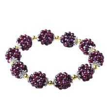 Load image into Gallery viewer, Natural Garnet Stone Blackberry Bracelet