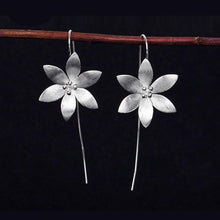 Load image into Gallery viewer, Sterling Silver Lotus Flower Earrings