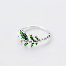 Load image into Gallery viewer, Green Vine Silver Ring