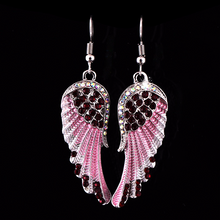 Load image into Gallery viewer, Crystal Angel Wing Earrings