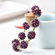 Load image into Gallery viewer, Natural Garnet Stone Blackberry Bracelet