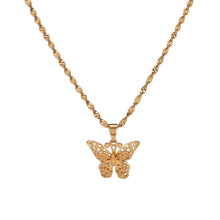 Load image into Gallery viewer, Gold Butterfly Charm Necklace