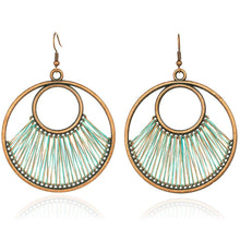 Load image into Gallery viewer, Boho Thread Hoop Earrings