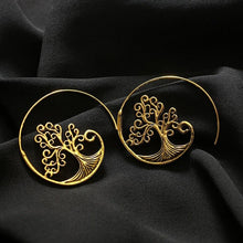 Load image into Gallery viewer, Tree of Life Spiral Earrings