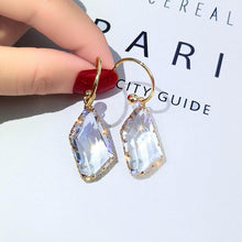 Load image into Gallery viewer, Gold & Crystal Drop Earrings