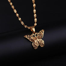 Load image into Gallery viewer, Gold Butterfly Charm Necklace