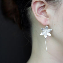 Load image into Gallery viewer, Sterling Silver Lotus Flower Earrings