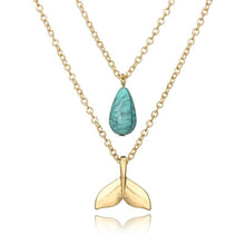 Load image into Gallery viewer, Multi-Layered Mermaid Tail Necklace