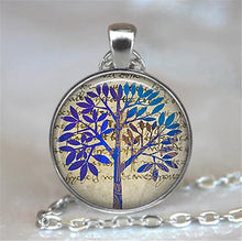 Load image into Gallery viewer, Tree of Life Glass Pendant Necklace