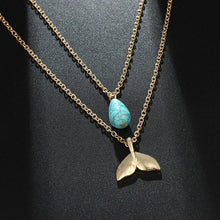 Load image into Gallery viewer, Multi-Layered Mermaid Tail Necklace