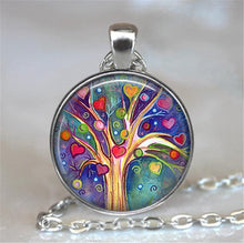 Load image into Gallery viewer, Tree of Life Glass Pendant Necklace