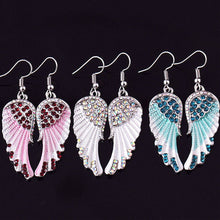 Load image into Gallery viewer, Crystal Angel Wing Earrings
