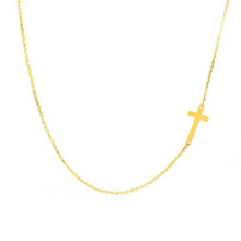 Load image into Gallery viewer, Asymmetrical Cross Necklace