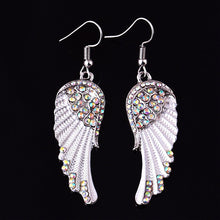Load image into Gallery viewer, Crystal Angel Wing Earrings