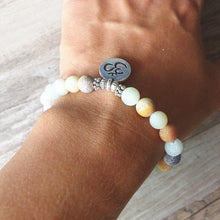 Load image into Gallery viewer, Amazonite Stone Om Bracelet