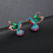 Load image into Gallery viewer, Bird Rhinestone Earrings