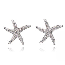 Load image into Gallery viewer, Crystal Starfish Earrings