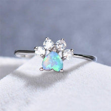 Load image into Gallery viewer, Opal & Crystal Paw Ring