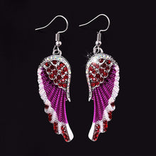 Load image into Gallery viewer, Crystal Angel Wing Earrings