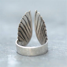 Load image into Gallery viewer, Angel Wing Silver Ring