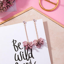 Load image into Gallery viewer, Pink Flower Petal Earrings