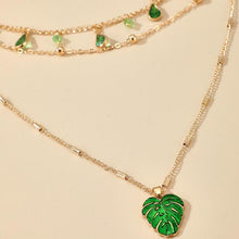 Load image into Gallery viewer, Palm Leaf Pendant Necklace