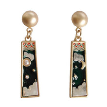 Load image into Gallery viewer, Moon & Cloud Drop Earrings