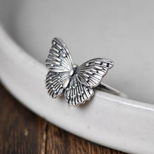 Load image into Gallery viewer, Sterling Silver Butterfly Ring