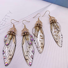 Load image into Gallery viewer, Fairy Wing Statement Earrings