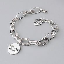 Load image into Gallery viewer, 'Live Your Dream' Silver Bracelet