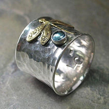 Load image into Gallery viewer, Blue Crystal Dragonfly Ring
