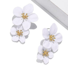 Load image into Gallery viewer, Celia Double Flower Earrings