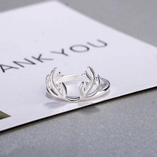 Load image into Gallery viewer, Silver Deer Antler Ring