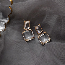 Load image into Gallery viewer, Clear Crystal Statement Earrings