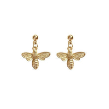 Load image into Gallery viewer, Honeybee Gold Drop Earrings