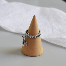 Load image into Gallery viewer, Silver Rabbit Charm Ring
