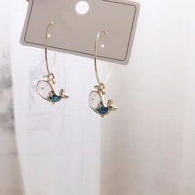 Load image into Gallery viewer, Glitter Whale Hoop Earrings