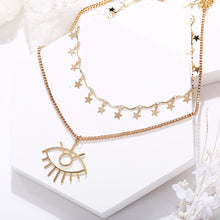 Load image into Gallery viewer, Evil Eye & Star Necklace Set