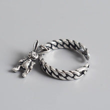 Load image into Gallery viewer, Silver Rabbit Charm Ring